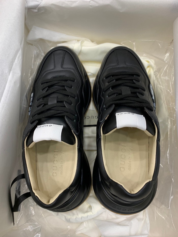 Gucci Black Leather Low Top Sports Casual Shoes #nigo8469