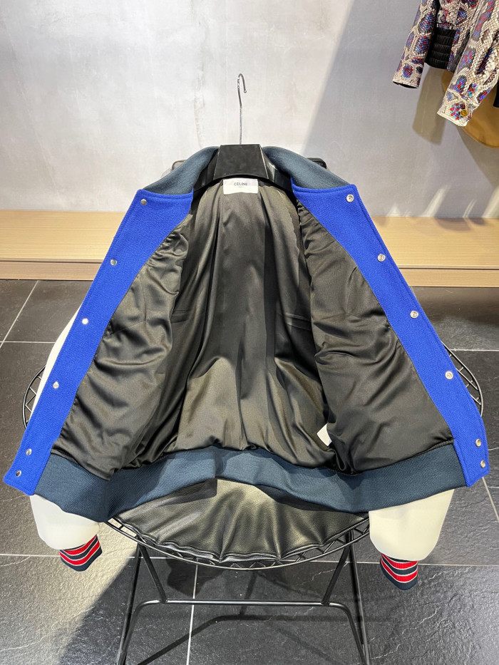 Celine Blue Baseball Jacket #nigo94375