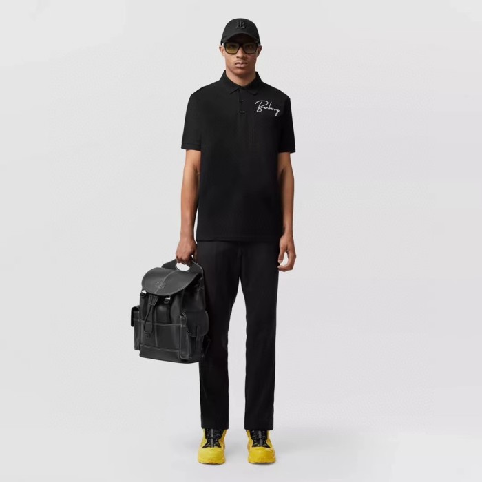 Burberry NIGO Monochrome Letter Short Sleeve Polo Shirt #nigo5823