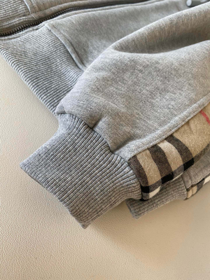 Burberry NIGO Zip Sport Hooded Sweatshirt Grey #nigo96111