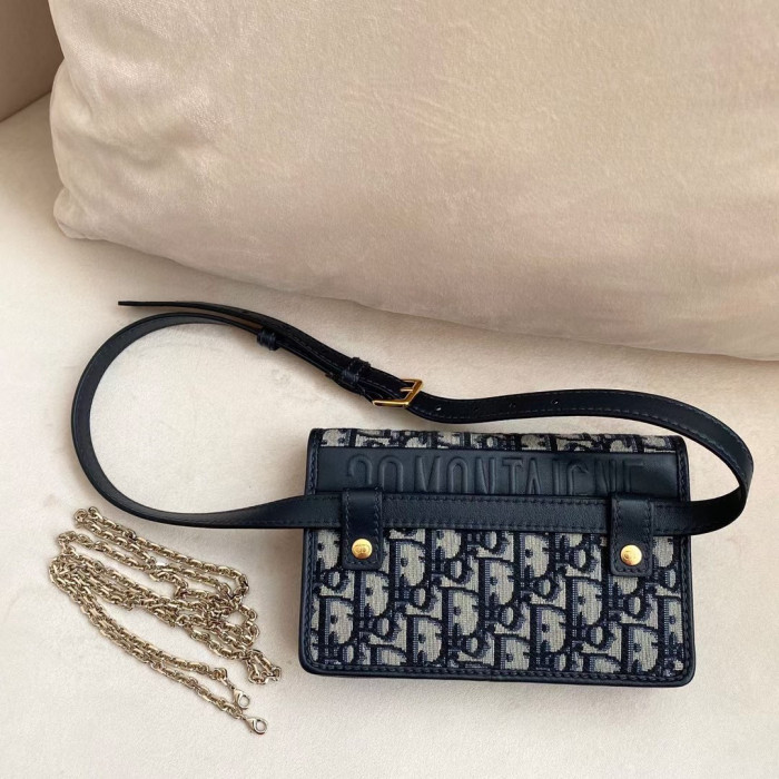 DIOR Chain Leather Belt Waist Bag Shoulder Bags #nigo52515