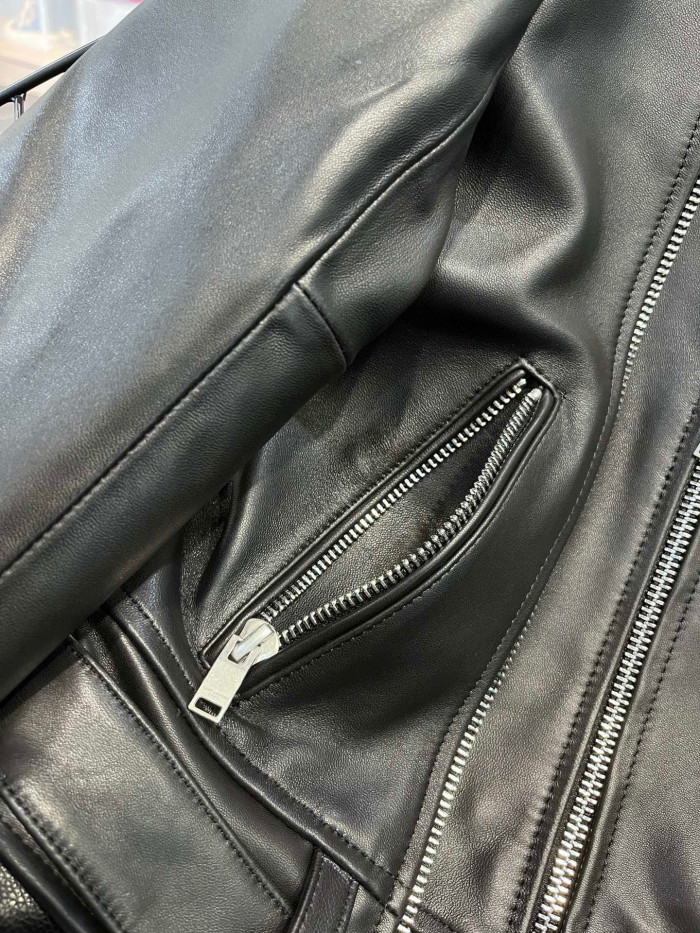 Saint Laurent Leather Jacket Coat #nigo5748