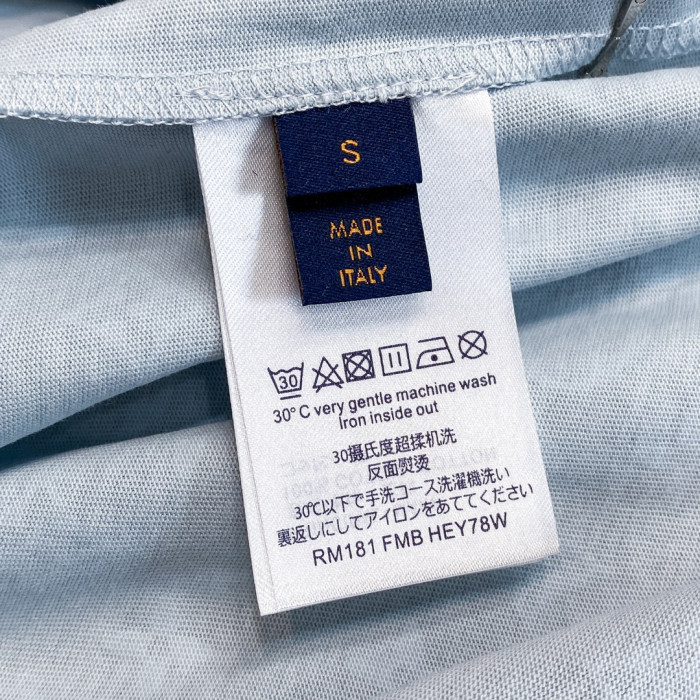 Louis Vuitton NIGO Light Blue Gradient Short Sleeve T-Shirt #nigo94227