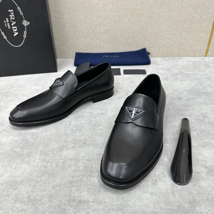 Prada Men's Loafers Leather Shoes #nigo94886