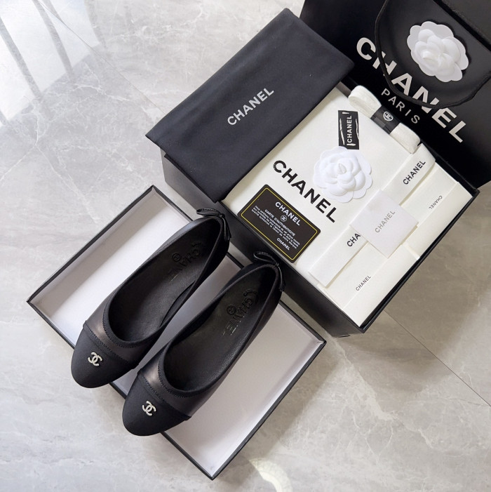 Chanel Cloth Faced Flat Shoes #nigo21249