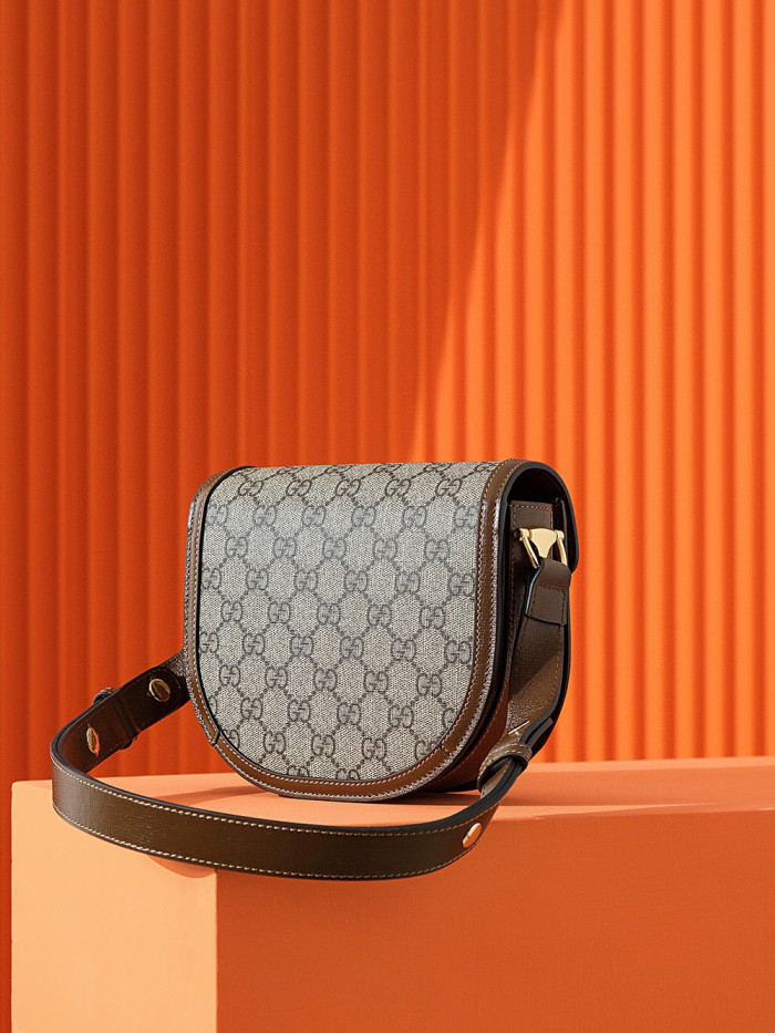 Gucci Horsebit Canvas Leather Patchwork Crossbody Bag #nigo21745