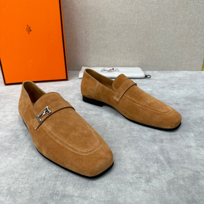Hermès Men's Leather Loafers Shoes #nigo94898