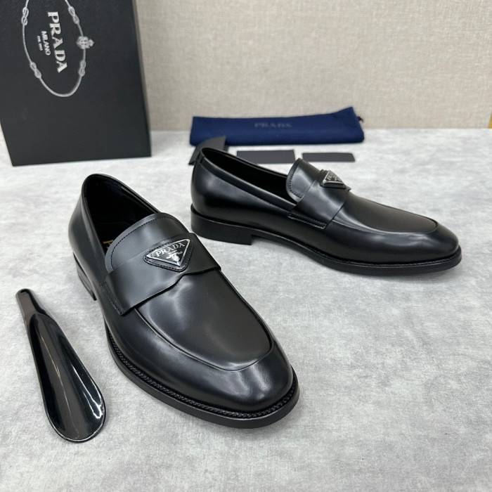 Prada Men's Loafers Leather Shoes #nigo94886
