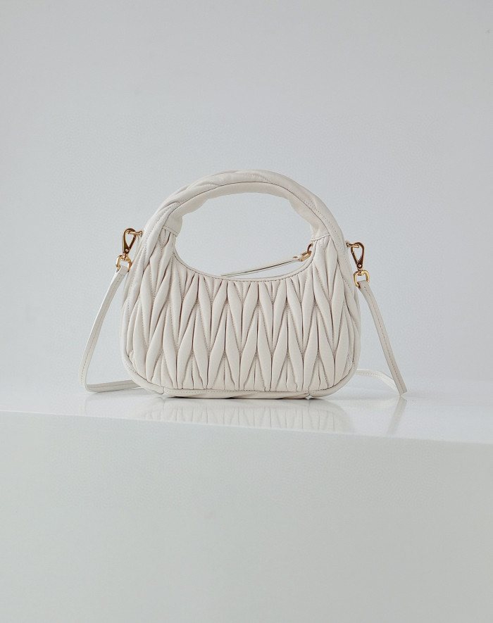 MiuMiu NIGO Pleated One Shoulder Handbag Bag Bags #nigo56962