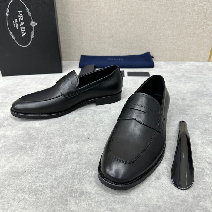 Prada Men's Loafers Leather Shoes #nigo94886