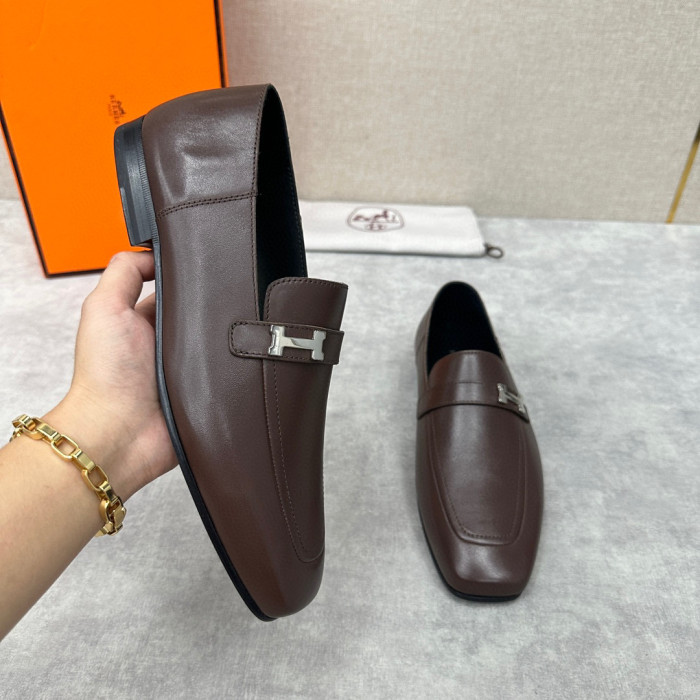 Hermès Men's Leather Loafers Shoes #nigo94898
