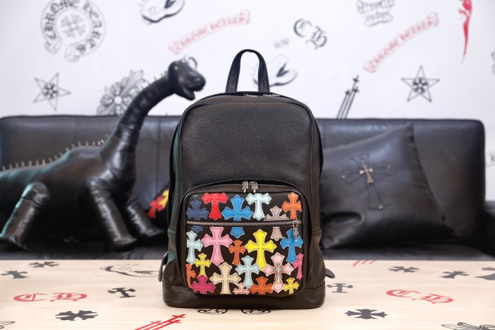 Chrome Hearts NIGO Double Shoulder Leather Backpack Bag Bags #nigo94226