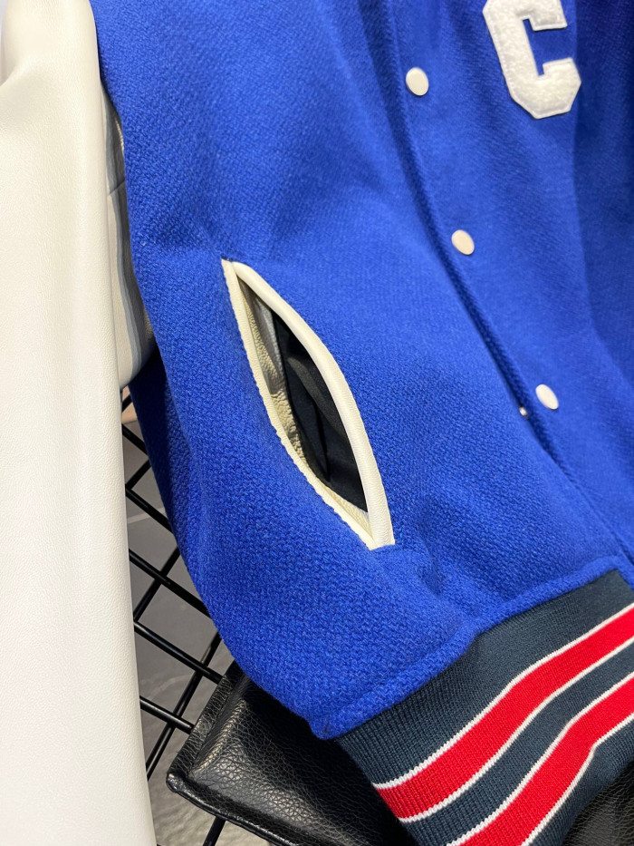 Celine Blue Baseball Jacket #nigo94375