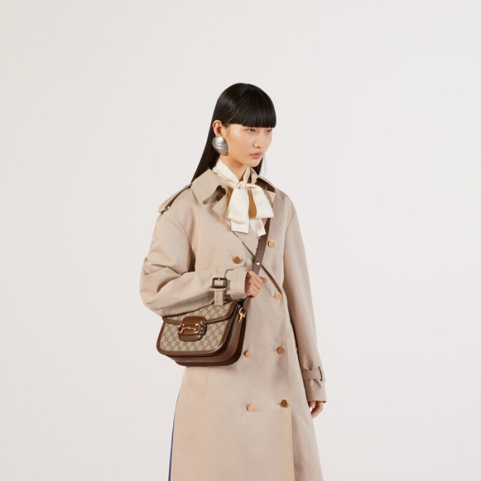 Gucci Horsebit Canvas Leather Patchwork Crossbody Bag #nigo21745