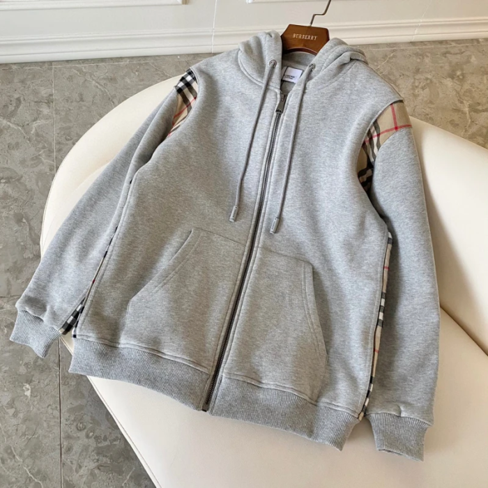 Burberry NIGO Zip Sport Hooded Sweatshirt Grey #nigo96111