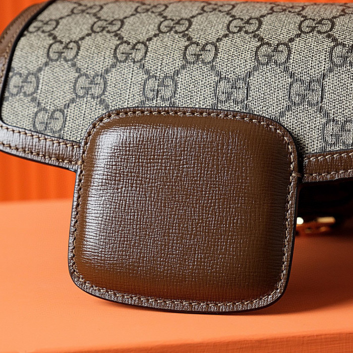 Gucci Horsebit Canvas Leather Patchwork Crossbody Bag #nigo21745