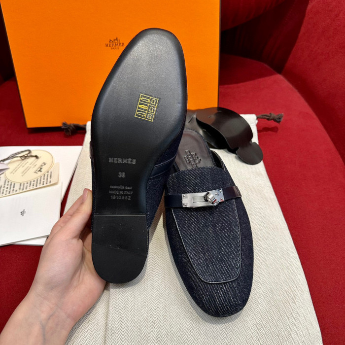 Hermès NIGO Denim Muller Shoes #nigo94236