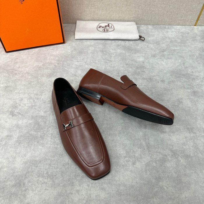 Hermès Men's Leather Loafers Shoes #nigo94898