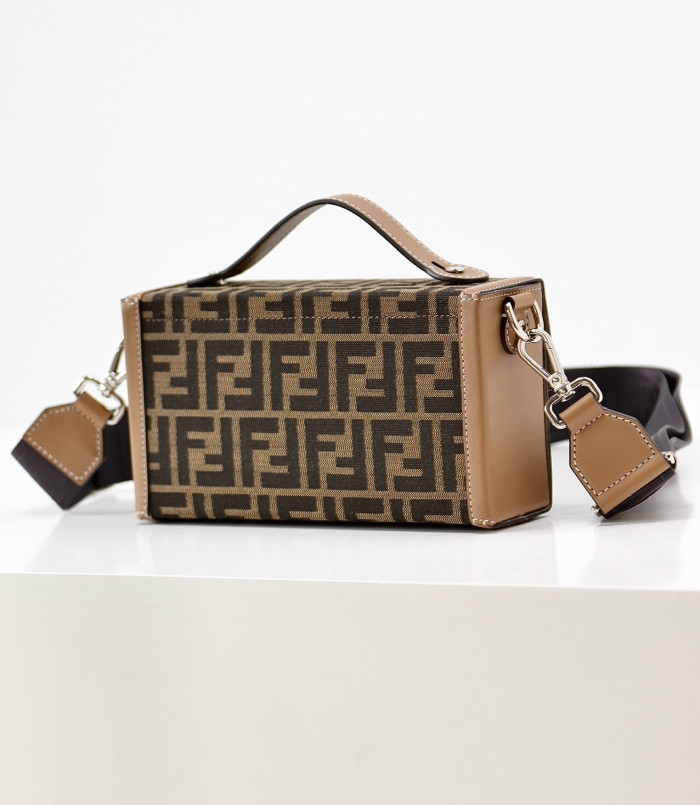 Fendi Canvas Leather Double PiecePortable Diagonal Bag #nigo56216
