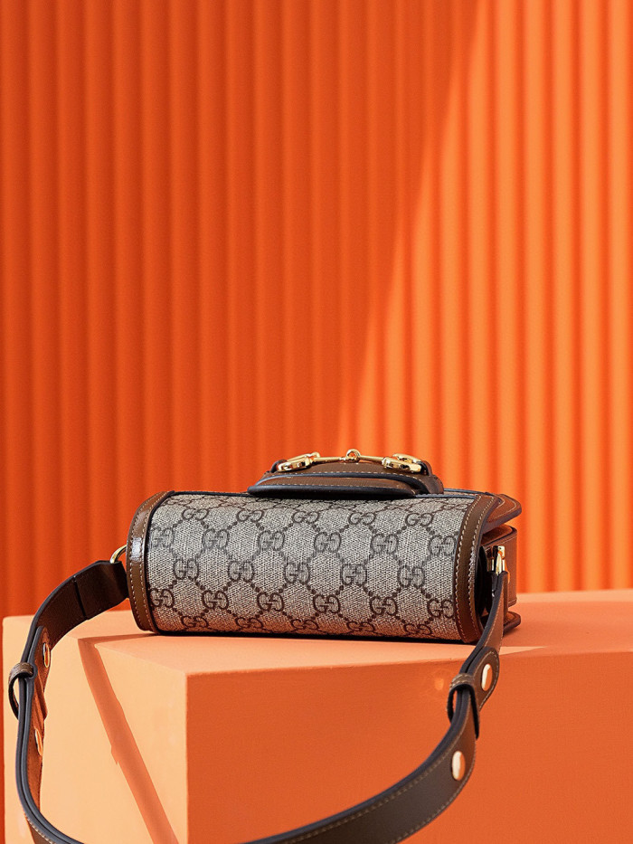 Gucci Horsebit Canvas Leather Patchwork Crossbody Bag #nigo21745