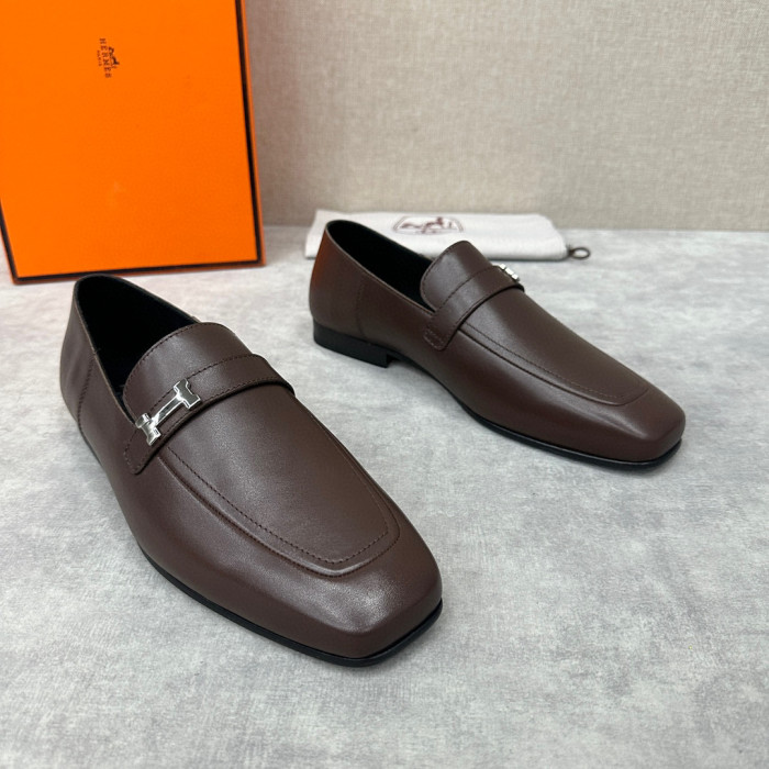 Hermès Men's Leather Loafers Shoes #nigo94898