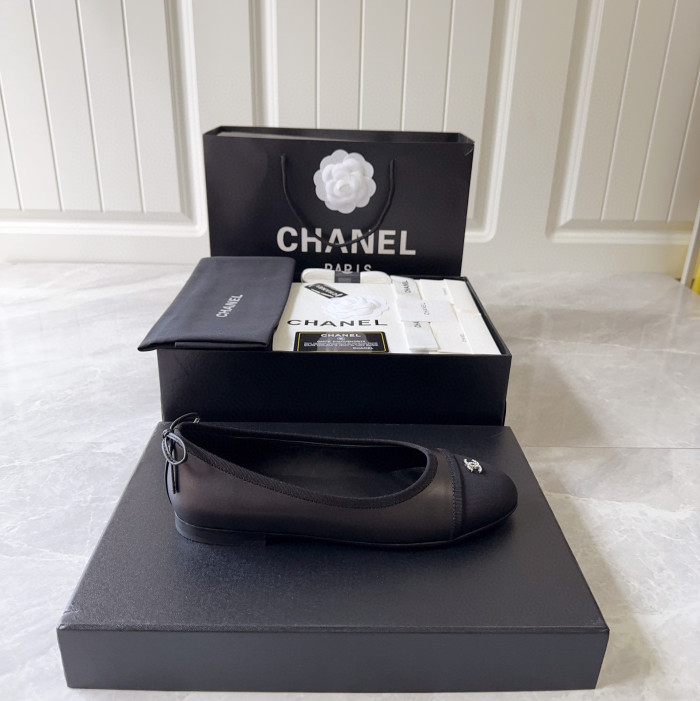 Chanel Cloth Faced Flat Shoes #nigo21249
