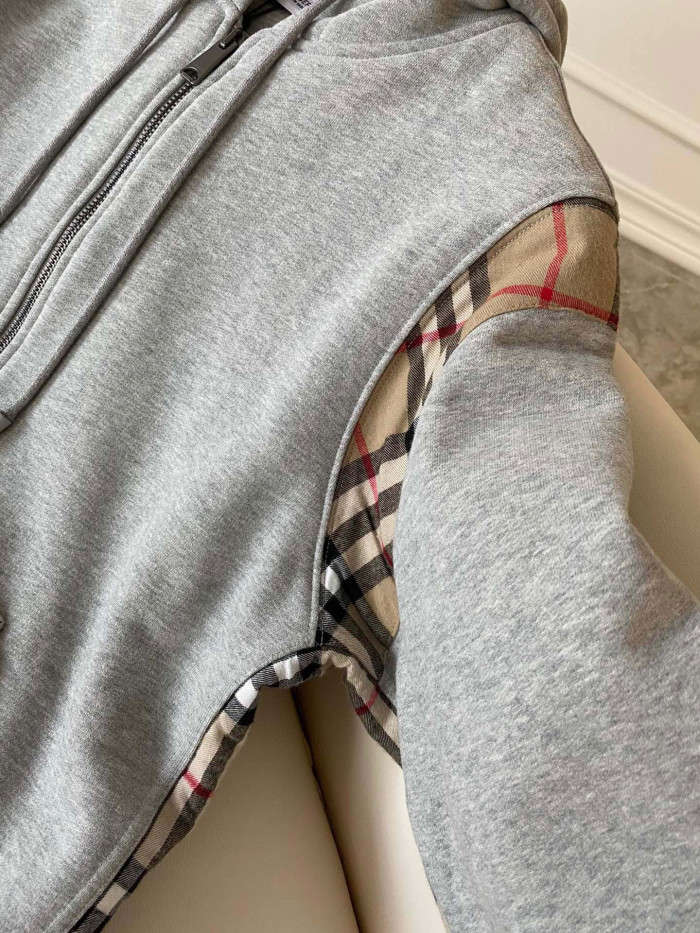 Burberry NIGO Zip Sport Hooded Sweatshirt Grey #nigo96111