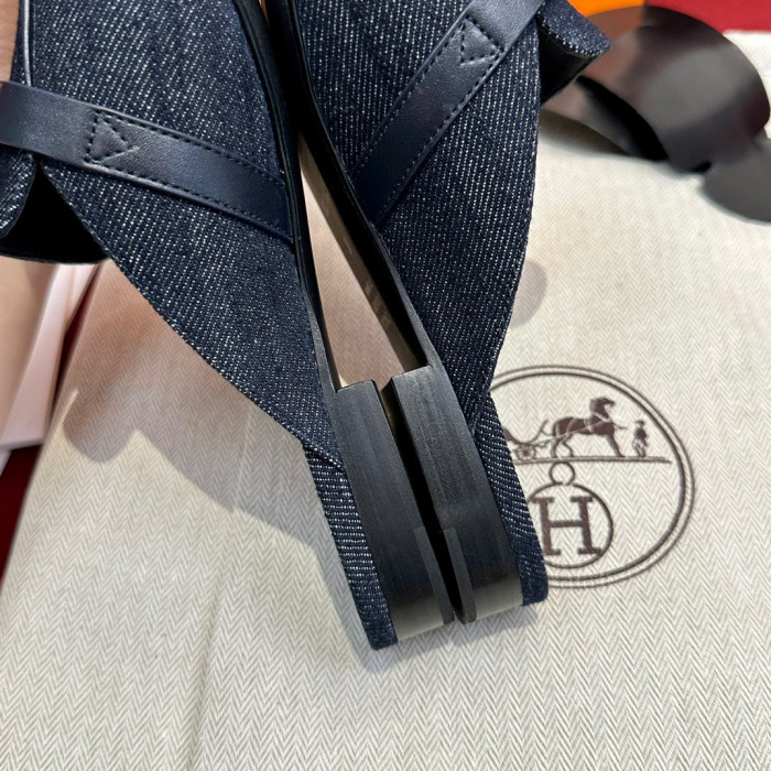 Hermès NIGO Denim Muller Shoes #nigo94236