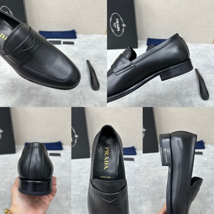 Prada Men's Loafers Leather Shoes #nigo94886