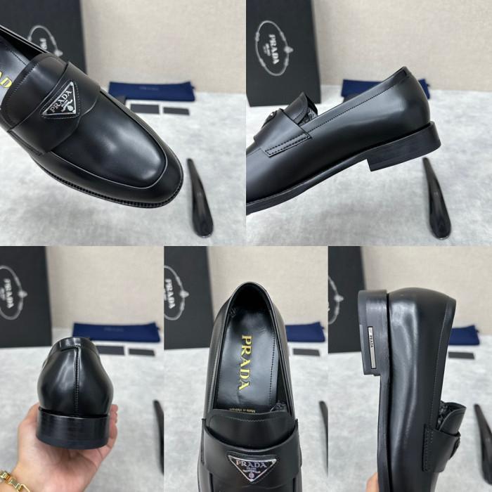 Prada Men's Loafers Leather Shoes #nigo94886