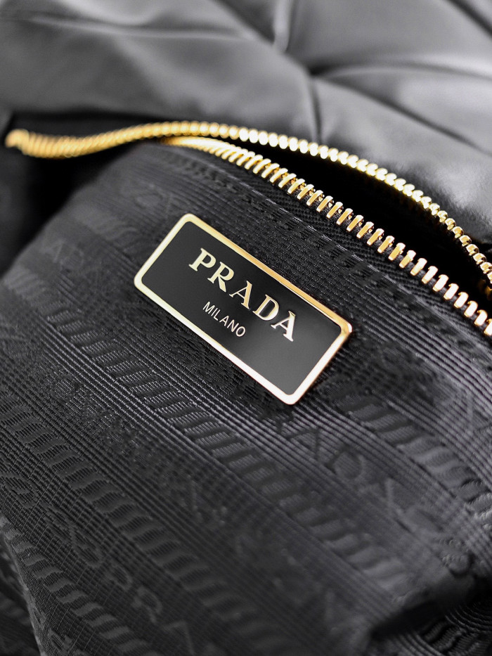 Prada NIGO Black Leather Chain Bag #nigo57626