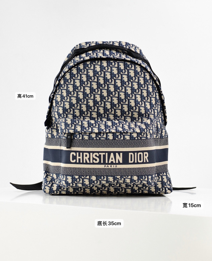 Dior Canvas Old Flower Full Print Backpack Casual Bags Bag #nigo52266