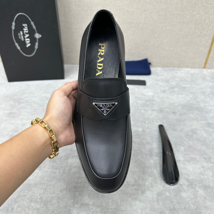 Prada Men's Loafers Leather Shoes #nigo94886