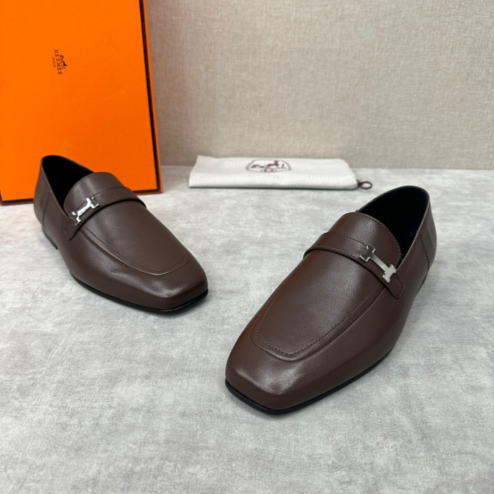 Hermès Men's Leather Loafers Shoes #nigo94898