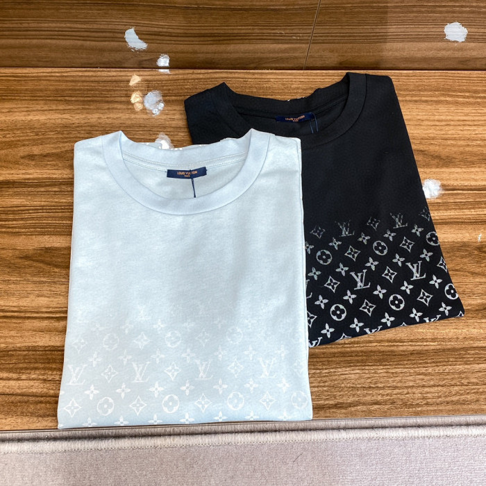 Louis Vuitton NIGO Light Blue Gradient Short Sleeve T-Shirt #nigo94227