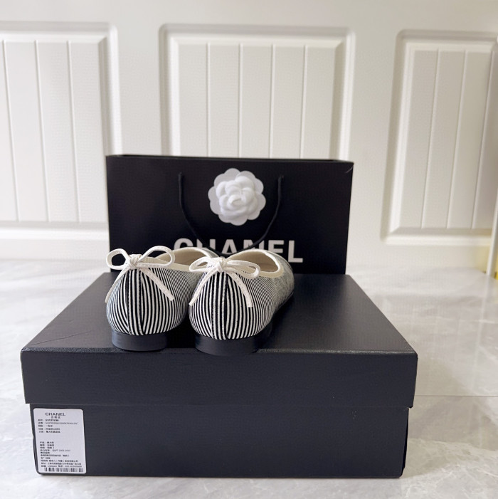 Chanel Cloth Faced Flat Shoes #nigo21249