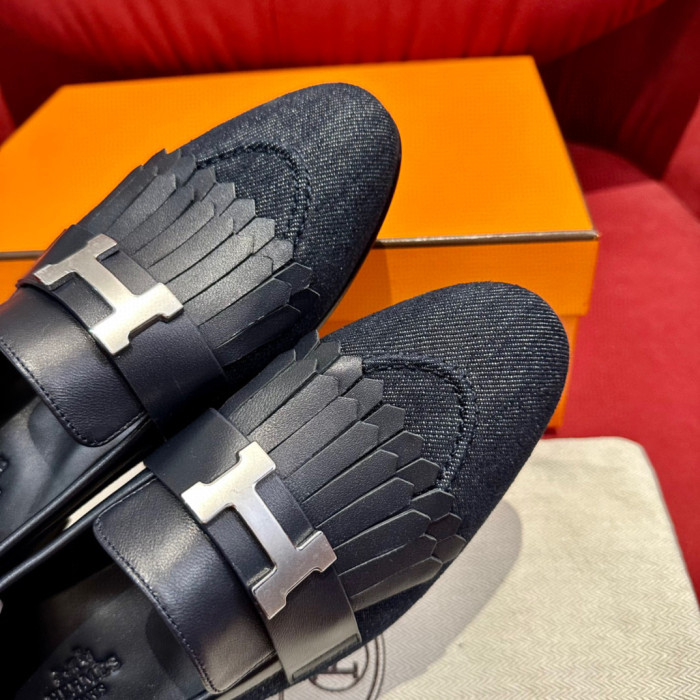 Hermès NIGO Denim Muller Shoes #nigo94236