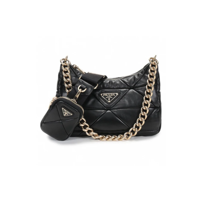 Prada NIGO Chain Leather Underarm Handbag #nigo21419