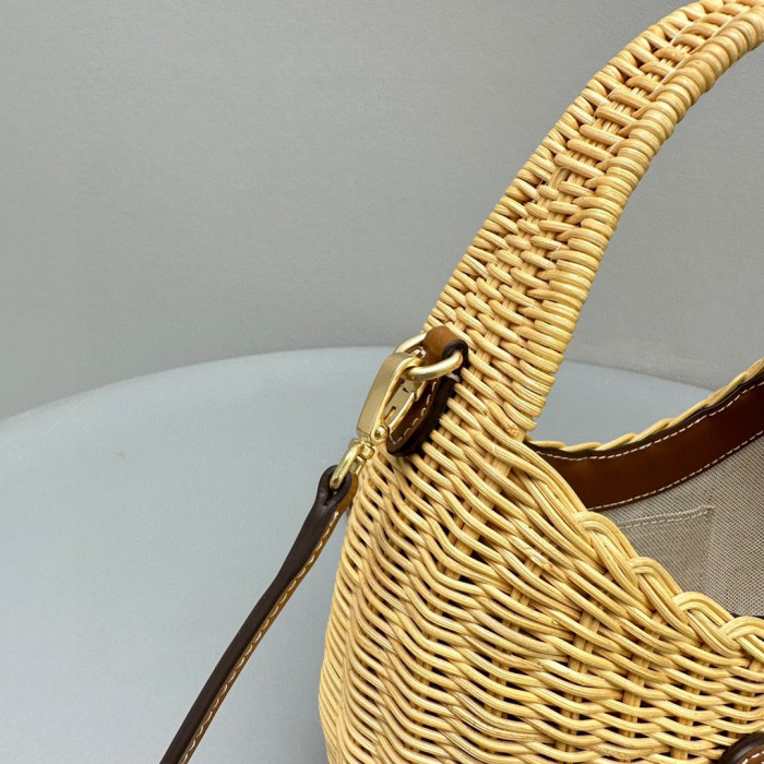 Miumiu NIGO Rattan Woven Tote Bag#nigo21214