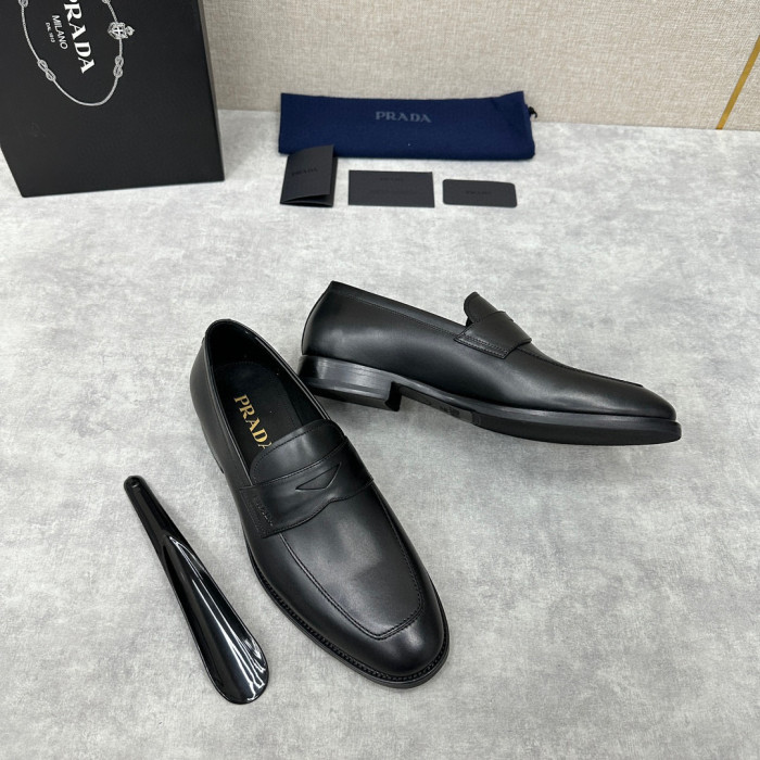 Prada Men's Loafers Leather Shoes #nigo94886