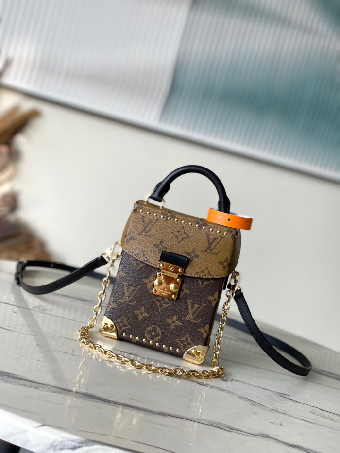 Louis Vuitton NIGO Leather Contrast Printed Small Handbag #nigo21552