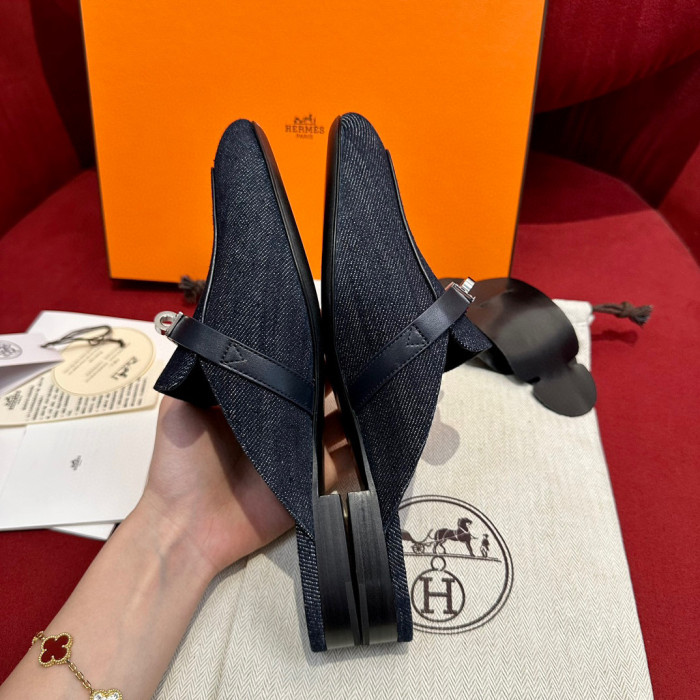Hermès NIGO Denim Muller Shoes #nigo94236