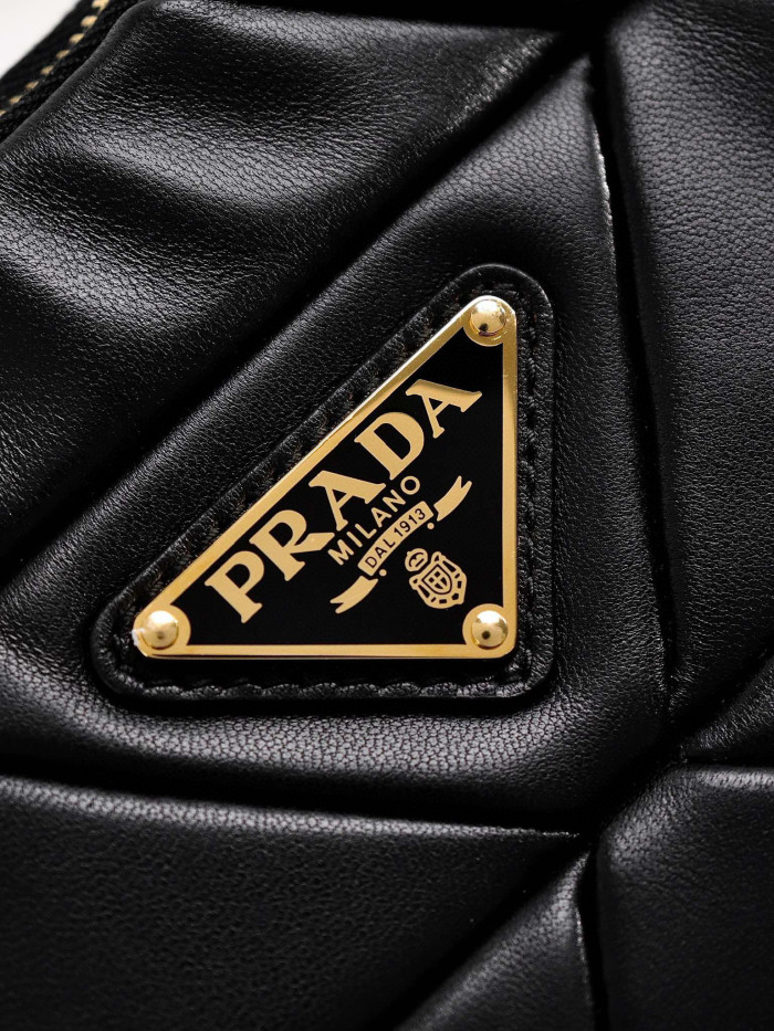 Prada NIGO Black Leather Chain Bag #nigo57626
