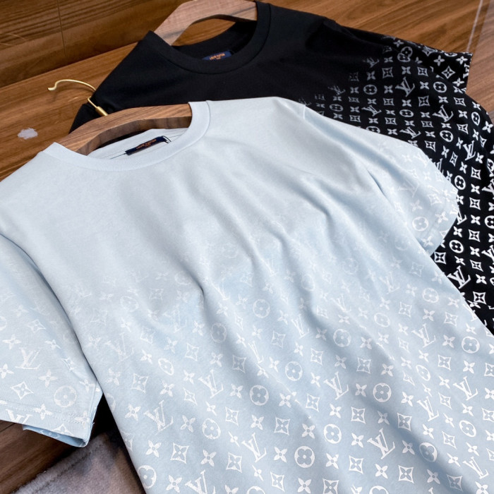 Louis Vuitton NIGO Light Blue Gradient Short Sleeve T-Shirt #nigo94227