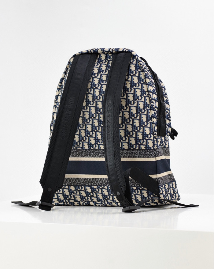 Dior Canvas Old Flower Full Print Backpack Casual Bags Bag #nigo52266