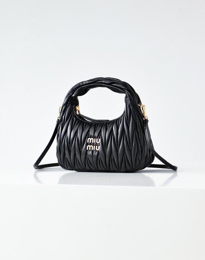MiuMiu NIGO Pleated One Shoulder Handbag Bag Bags #nigo56962