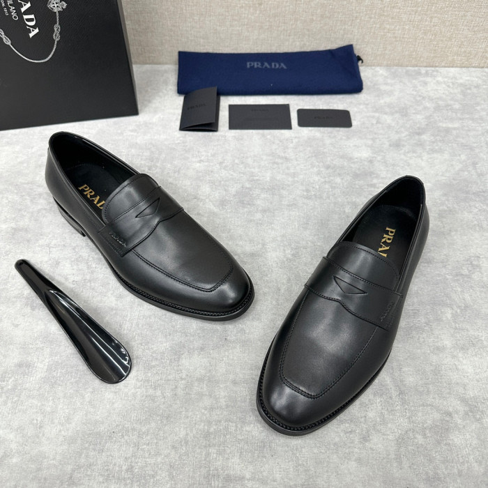 Prada Men's Loafers Leather Shoes #nigo94886
