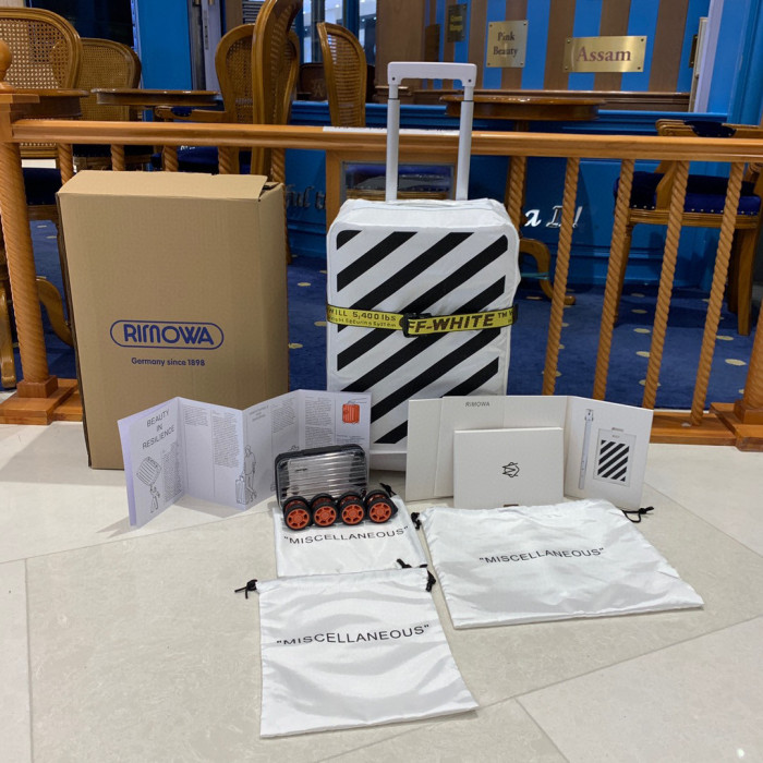 OFF-WHITE Transparent Trolley Case Suitcase Travel Bags Bag Shipping Box #nigo51887