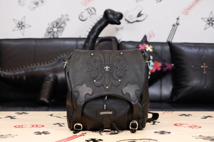 Chrome Hearts NIGO Double Shoulder Leather Backpack Bag Bags #nigo94226