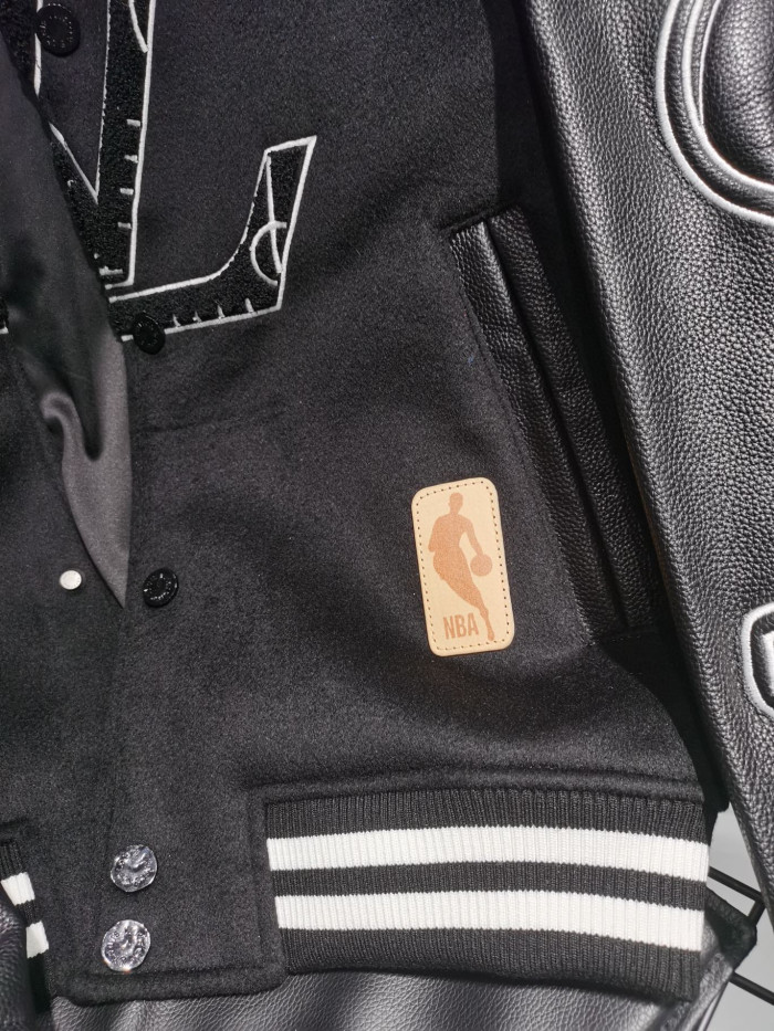 Louis Vuitton Leather Basketball Jacket Coat #nigo9988